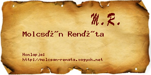 Molcsán Renáta névjegykártya